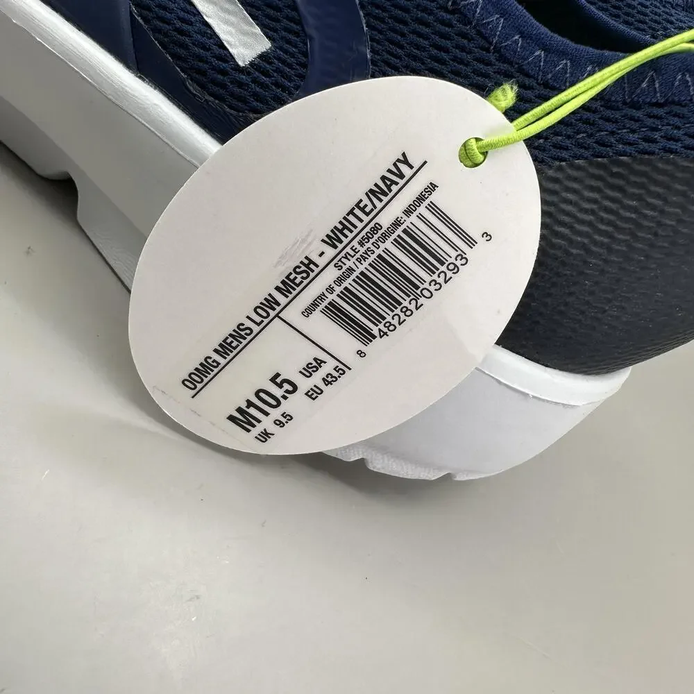 OOFOS OOmg Low Mesh Shoes Mens Size 10.5 Navy Blue Recovery Slip On Comfort